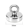 D16~D42mm Super Strong Neodymium Fishing Magnet N52 Heavy Duty Rare Earth Magnet with Countersunk Hole Eyebolt Salvage Magnetic