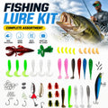 84/107pcs Fishing Lure Kit Soft and Hard Bait Set Gear Layer Metal Jig Spoon For Bass Pike Crank Tackle Accessories with Box