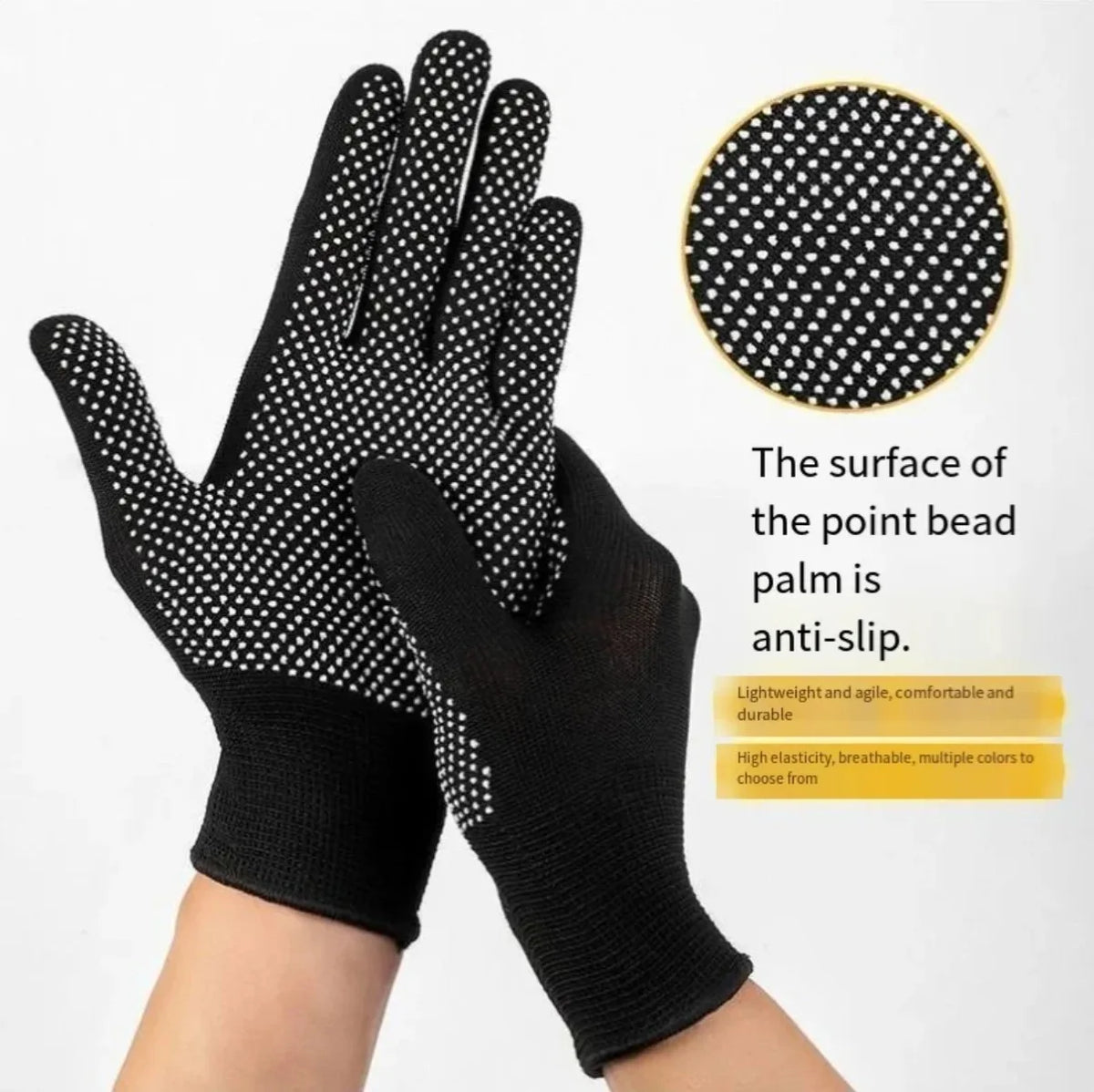 10PCS Nylon Gloves Breathable Non Slip for Cycling Fishing Camping Unisex Multicolor Work Protection Labor Protection Gloves