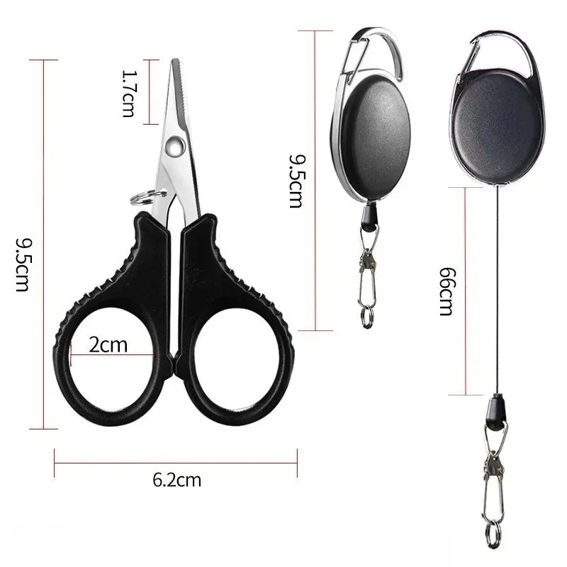 1set Titanium Coating Stainless Steel Fishing Scissor Plier Cut PE Braid Line Cutter Plies Carp Outdoor Fishing Accessories Tool