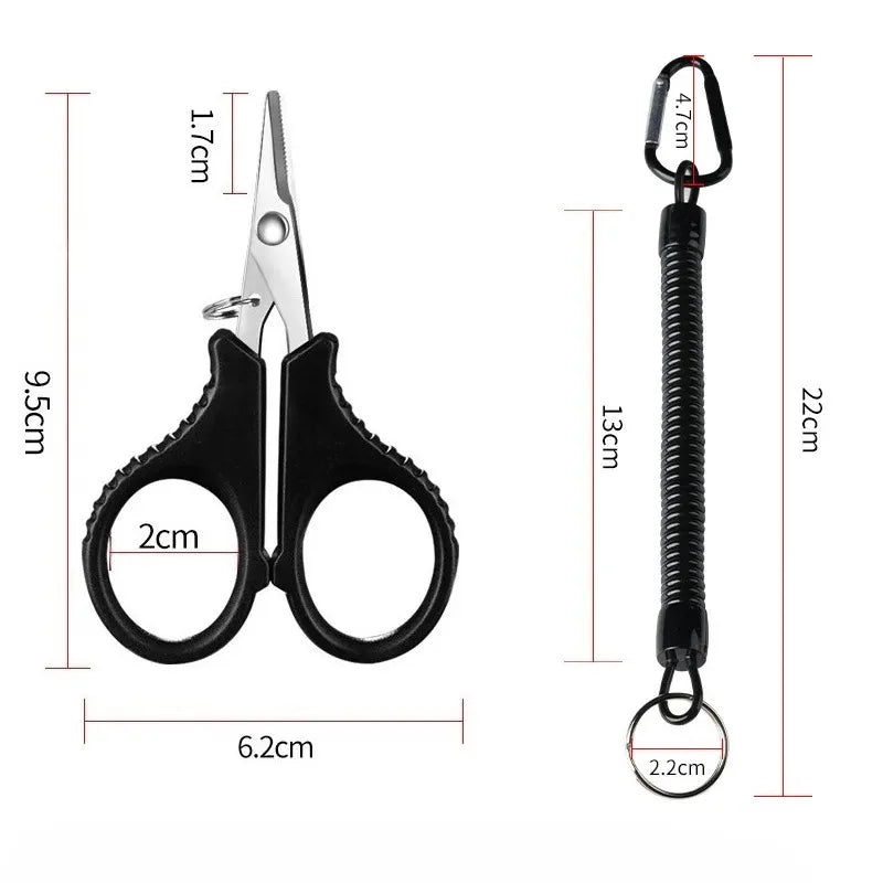 1set Titanium Coating Stainless Steel Fishing Scissor Plier Cut PE Braid Line Cutter Plies Carp Outdoor Fishing Accessories Tool